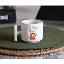 Ivart Aklımı Deliricem Baskılı Porselen T Kulplu Kupa Bardak-Hediye-Motto