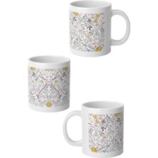 Ivart Matematik Işlem Formül Baskılı Premium Beyaz Porselen Kupa Bardak-Öğretmenler Günü