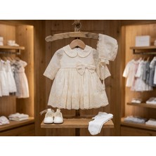 Pugi Lüks Kız Bebek Manolya Fiyonklu Mevlütlük Set