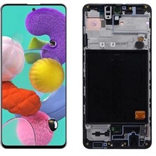 SDT Samsung M51 Çıtalı SM-M515F Dokunmatik Ekran OLED (Siyah)
