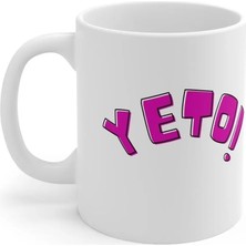 Ivart Yeto Baskılı Kupa Premium Beyaz Porselen Kupa Bardak