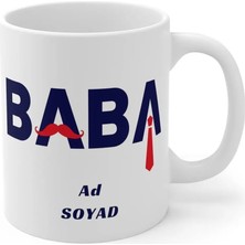 Ivart Kişiye Özel Babalar Gününe Özel  Baskılı Premium Beyaz Porselen Kupa Bardak-Babalar Günü Hediyesi