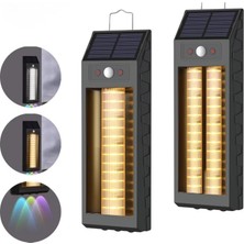 Fenerix FX-668 Güneş Enerjili Duvar Lambası 500 Lümen Sensörlü Solar Bahçe Aydınlatma 3 Modlu LED Dış Mekan Aplik