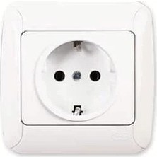 Mestore Günsan Fantasy Topraklı Priz Beyaz Renk - 45790198