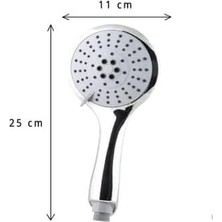 Nacario Fonksiyonlu El Duş Başlığı 1.kalite Krom Kaplı Paslanmaz Banyo El Duşu Tepe Duşu Duş Başlığı