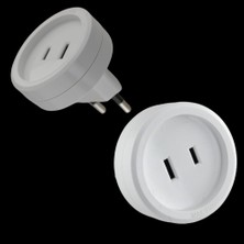 Nacario Türk Fişi – Amerikan Tip Fişe Çevirici Seyahat Adaptörü | Tip C Türkiye (Erkek) → Tip A Amerika (Dişi) | 250V – 6A | Amerika, Kanada, Japonya Uyumlu