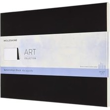 Nacario Art Bloğu - Sulu Boya Için Çizim Defteri, Kağıt Sulu Boya Için Uygun, Karton Kapak - Format 13 x 21 cm - Renk Siyah, 20 Sayfa