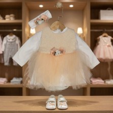 Babylia Kız Bebek Çiçek Detaylı Mevlütlük Set