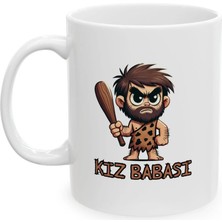 Ivart Kız Babası-Kişiye Özel -Ad Soyad Baskılı Porselen Standart Kupa Bardak-Hediye-Motto