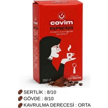 Covim Espresso Öğütülmüş Filtre Kahve 250 gr Vakumlu Paket
