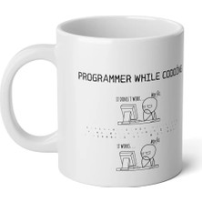 Ivart Programcı-Mühendis-Yazılımcı -Kodlama Sırasında Tasarım Baskılı Beyaz Porselen Kupa Bardak