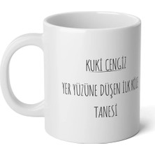 Ivart Kişiye Özel Kuki-Ilk Köle Tanesi Baskılı Beyaz Porselen Kupa Bardakhediye-Gibi-Motto