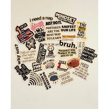 Eğlenceli Öğrenci Sınav Motivasyon Sticker Set Ajanda Defter Kitap Laptop Tablet Etiket Çıkartma