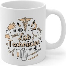 Ivart Laboratory - Laboratuvar Teknikeri Baskılı Premium Beyaz Porselen Kupa Bardak