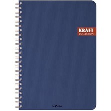 Nacario Ofis Defter Spiralli Çizgili Lacivert