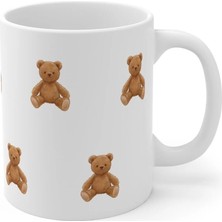 Ivart Ayıcık -Bear Tasarım Baskılı Premium Beyaz Porselen Kupa Bardak