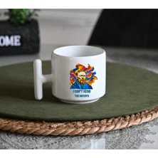 Ivart I Can't Hear The Hater's -Van Gogh Baskılı Porselen T Kulplu Kupa Bardak-Hediye-Motto