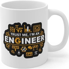 Ivart Engineer - Mühendis Baskılı Premium Beyaz Porselen Kupa Bardak