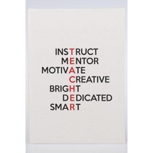 Nacario Öğretmenler Günü Hediyesi Kelime Tasarımlı Kanvas Defter