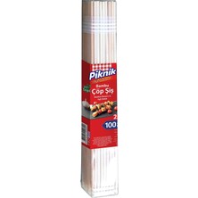 Nacario Piknik Ağaç Bambu Çöp Şiş 25 CM–100'LÜ 113-P