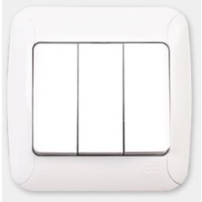 Mestore Günsan Fantasy Üçlü Anahtar Beyaz Renk - 45790200