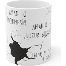 Ivart Ne Olacak Benim Travmalarım - Çatlak Baskılı Premium Beyaz Porselen Kupa Bardak