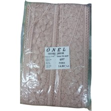 Epilons Dantel Polyester Sanal Tül Bant Pudra 14,80 Metre 6 cm ON-697-PU