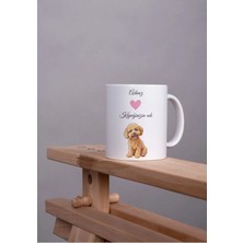 Ivart Kişiye Özel Adınız ve Köpeğinizin Adı-Köpek- 4 Temalı Baskılı Premium Beyaz Porselen Kupa-Motto