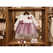 Babylia Kız Bebek Fiyonklu Renkli Tüllü Mevlütlük Set