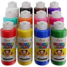 Nacario Tüm Renkler Parmak Boyası 12'li Set 12X120ML