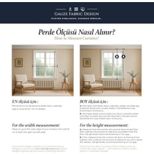 Nacario Fabric Plus Tül Perde (Ekru, 250 x 260)