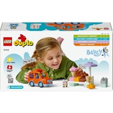 Nacario Bluey ile Dondurma Gezisi 10458-2 Yaş ve Üzeri Çocuklar Için Araçlı Rol Oyunu Sunan Yaratıcı Yapım Seti, Doğum Günü Hediye Fikri (22 Parça)