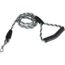 Mestore Üçlü Sarmallı Köpek Gezdirme Halatı 1 CM-120 cm Mavi Beyaz - Kny-Gzdrmhlt-Mvbyz