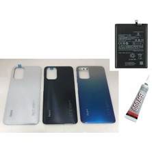 SDT Redmi Note 10S Arka Batarya Kapağı ,batarya ve B7000 Yapıştırıcı (Siyah)