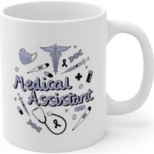 Ivart Medical Assistant - Tıp Asistanı Baskılı Premium Beyaz Porselen Kupa Bardak