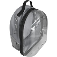 Mestore Kalpli Patili Astronot Şeffaf Taşıma Sırt Çantası Gri 24X32X42 cm - Sf-Astrntklp-Gr