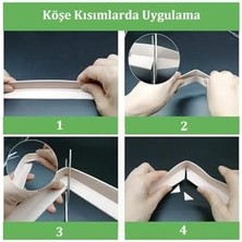 Nacario Banyo Küvet Mutfak Lavabo Beyaz Su Sızdırmaz Bant Su Geçirmez Bant 3.2 M