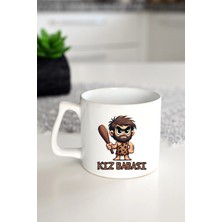 Ivart Kız Babası-Kişiye Özel -Ad Soyad Baskılı Porselen Lüks Kupa Bardak-Hediye-Motto