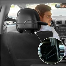 Meyzone Oto Araç Koltuk Arkası Araba Koltuk Elbise Askısı Metal Krom Askı