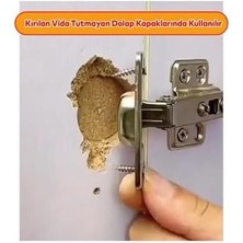 Nacario Menteşe Tamir Sacı Pratik Paslanmaz Dolap Tamir Onarım Kiti Kapak Menteşe Tamir Onarım Seti 2 Adet