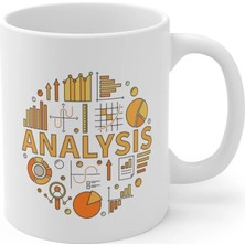 Ivart Analysis - Analist Baskılı Premium Beyaz Porselen Kupa Bardak