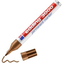 Nacario 3000 Kalıcı Marker - Toprak Rengi - 1 Kalem - Yuvarlak Uç 1,5-3 mm - Hızlı Kuruyan Kalıcı Marker - Suya Dayanıklı, Silinmeye Dayanıklı - Karton, Plastik, Ahşap, Metal Için - Evrensel Marker
