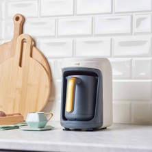 Homend Pottoman 1860H Otomatik Türk Kahve Makinesi 5 Fincan Kapasite Krem Gold Renkli Tasarım