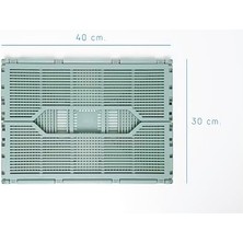 Nacario 1l+2m Katlanabilir Çok Amaçlı Taşıma Kasaları Saklama Kutusu, Plastik Istiflenebilir, Yatak Odası Ofis Banyo Tuvalet Malzemeleri Kozmetik Için (Açık Yeşil)