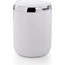 Nacario Plastik Kapaklı Pasifik Çöp Kovası 3lt 15,5 x 20 cm Beyaz