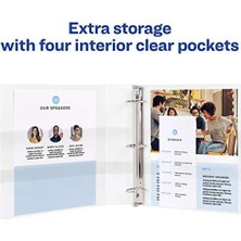 Nacario Economy View Binder, 3,8 cm Yuvarlak Halka, Siyah, (5725) 1.5 Inch