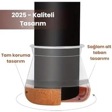 Nacario 24 Adet Yuvarlak Papucu (2.3–2.7 Cm) – Şeffaf Silikon Kalın Keçeli, Gürültü Önleyici ve Zemin Koruyucu Mobilya Ayak Kılıfı