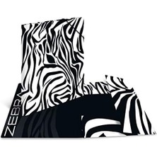 Nacario 19687 Klasör A4 Hayvan Baskılı Zebra Dosya, Iç Baskılı ve Lastikli Karton Köşeli Dosya, Erkek ve Kız Çocukları Için Sağlam Karton Kapaklı Dosya