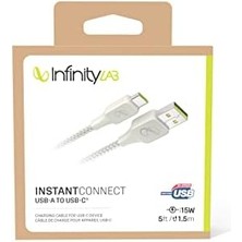 Nacario By - Instantconnect Kablo Usb-A Usb-C,beyaz,1.5m