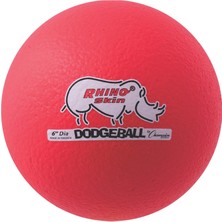Nacario (6.3" - Neon Red) - Sports 15CM Rhino Skin & Foam Core Low Bounce Dodgeball Ball - Neon Red
